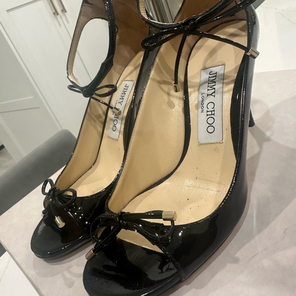 Jimmy Choo Black Patent Leather Heels